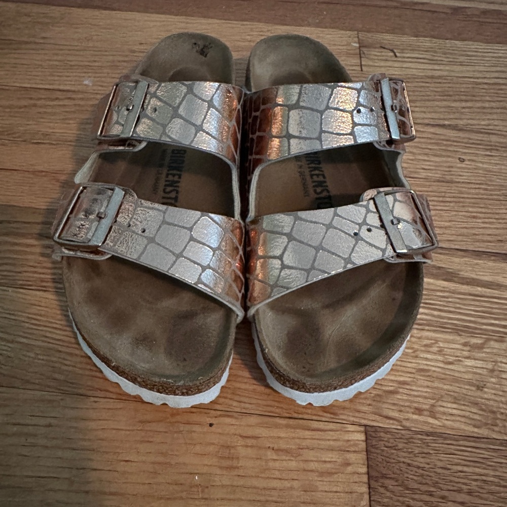 Rose gold Birkenstocks